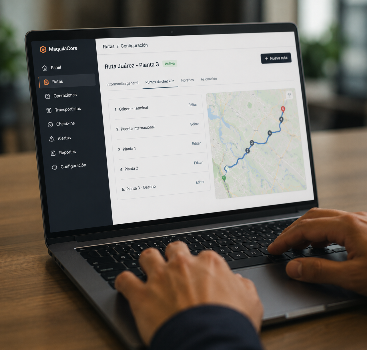 MaquilaCore — configuración de rutas